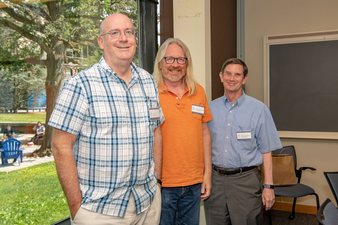 National University Advisory Council, July 2019. (From left to right: Eric W. Rise, Associate Professor of Sociology and Criminal Justice, University of Delaware; W. Mark Saltzman, Professor of Chemical and Biomedical Engineering, Yale University; and Rogers M. Smith, Professor of Political Science, University of Pennsylvania.)