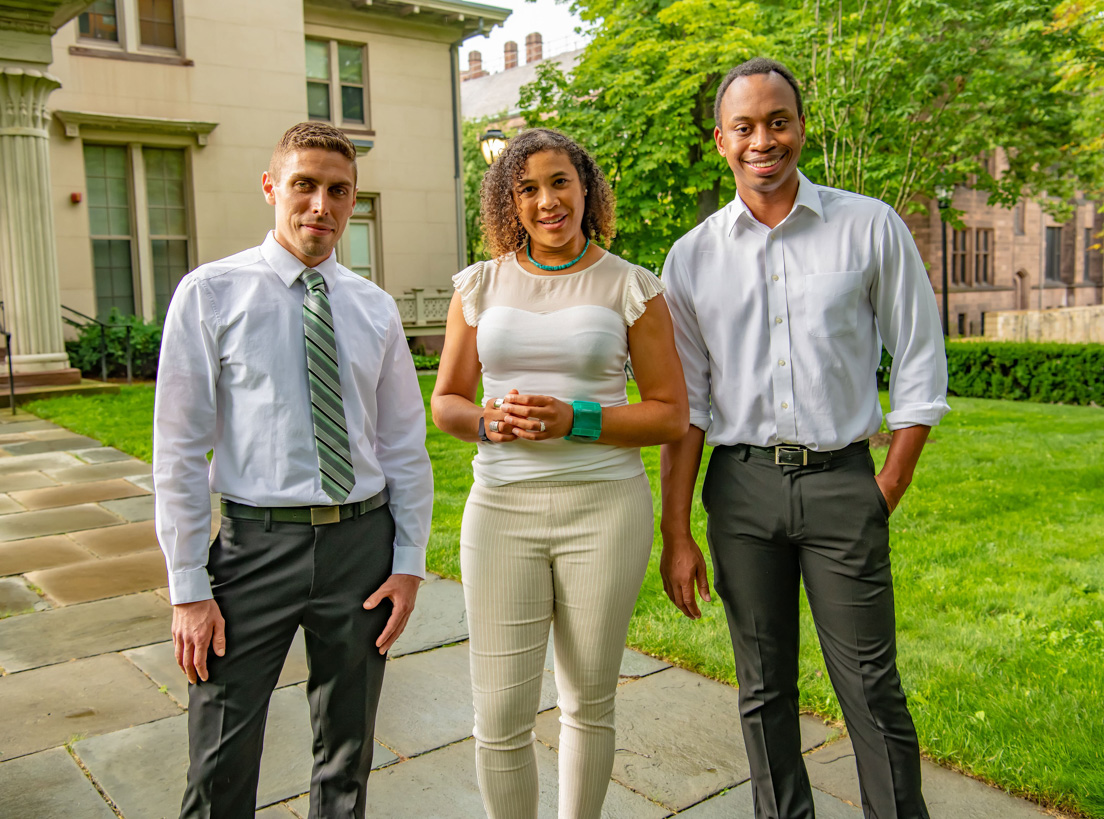 Pittsburgh Team at the Intensive Session, July 2019. (From left to right: National Fellows Bret Plavchak, Lauren Freeman and Sean Means.)