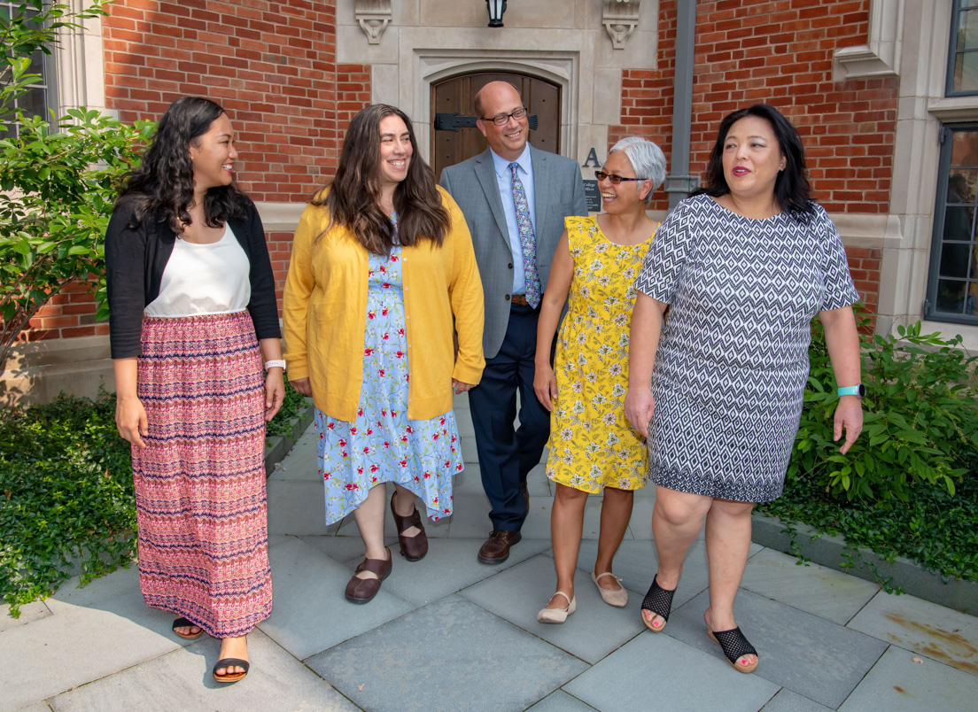 San José Team at the Intensive Session, July 2019. (From left to right: National Fellows Anette Norona, Melissa Duran, Mark Hartung, Ludy Aguada, and Vanessa Vitug.)