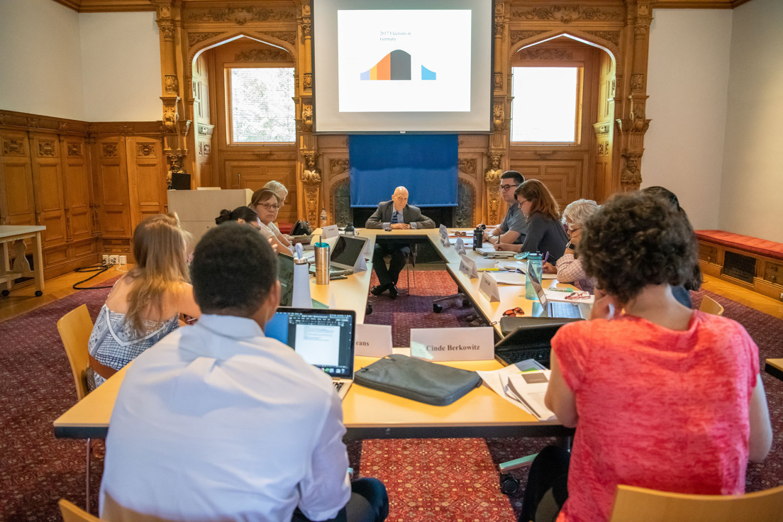 The national seminar on "American Democracy and the Promise of Justice," led by Ian Shapiro, Sterling Professor of Political Science at Yale University, July 2019.