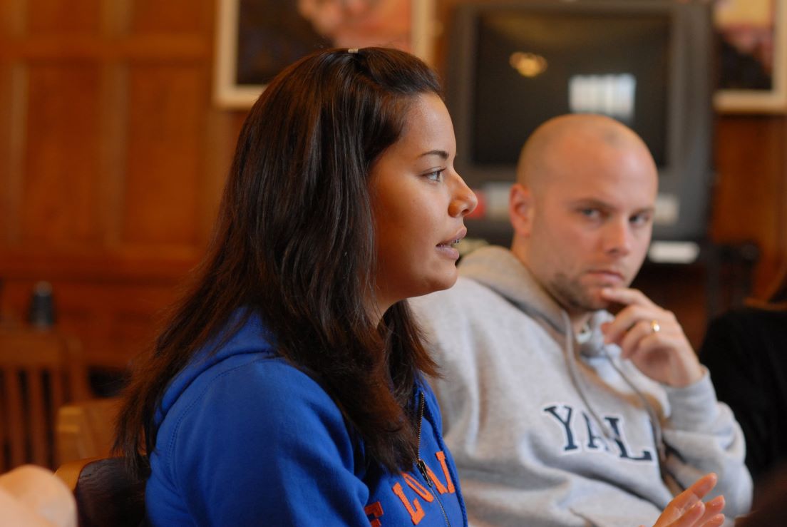 The national seminar on &quot;Children's Literature, Infancy to Early Adolescence,&quot; July 2006. (Left to right: National Fellows Isabel Guerrero Carter, Jacksonville; and Thomas J. Vari, Wilmington.)