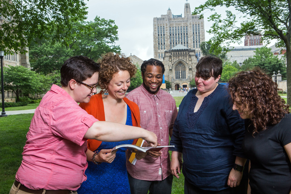 Chicago Team at the Intensive Session, July 2013. (From left to right: National Fellows Elizabeth M. Miller, Sarah Alice Weidmann, Raymond Smith, Andrea F. Kulas, and Amanda Targgart.)