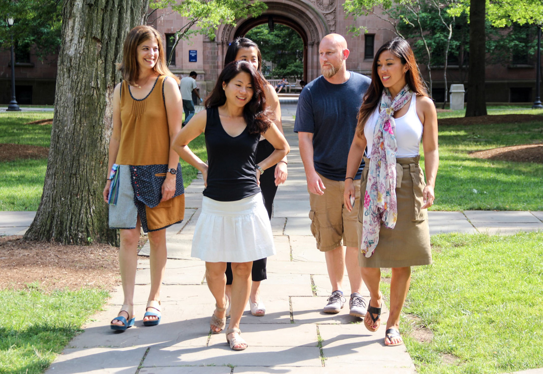 Bay Area Team at the Intensive Session, July 2017. (From left to right: National Fellows Sara Stillman, Sally Yoo, Anna Tom, Cameron Rowe, and Jacqueline Rastrullo.)