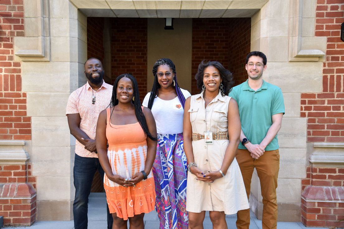 District of Columbia Team at the Intensive Session, July 2018. (From left to right: Kwame Adu-Wusu, Anita Galloway, Tierra Ingram, Kalah Bell, and Zachary Meyers.)