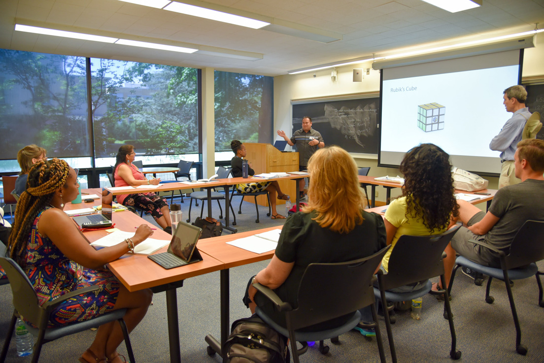 The national seminar on “Big Numbers, Small Numbers,” led by Roger E. Howe, Professor Emeritus of Mathematics at Yale University, July 2018.