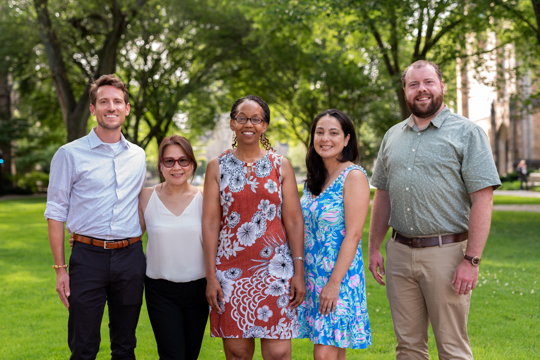 District of Columbia Team at the Intensive Session, July 2024. (From left to right: National Fellows Damon Peterson and Ethelwolda Paat; e. christi cunningham, Professor of Law, Howard University; National Fellows Sandy Alvarez and Sean Crumley.)