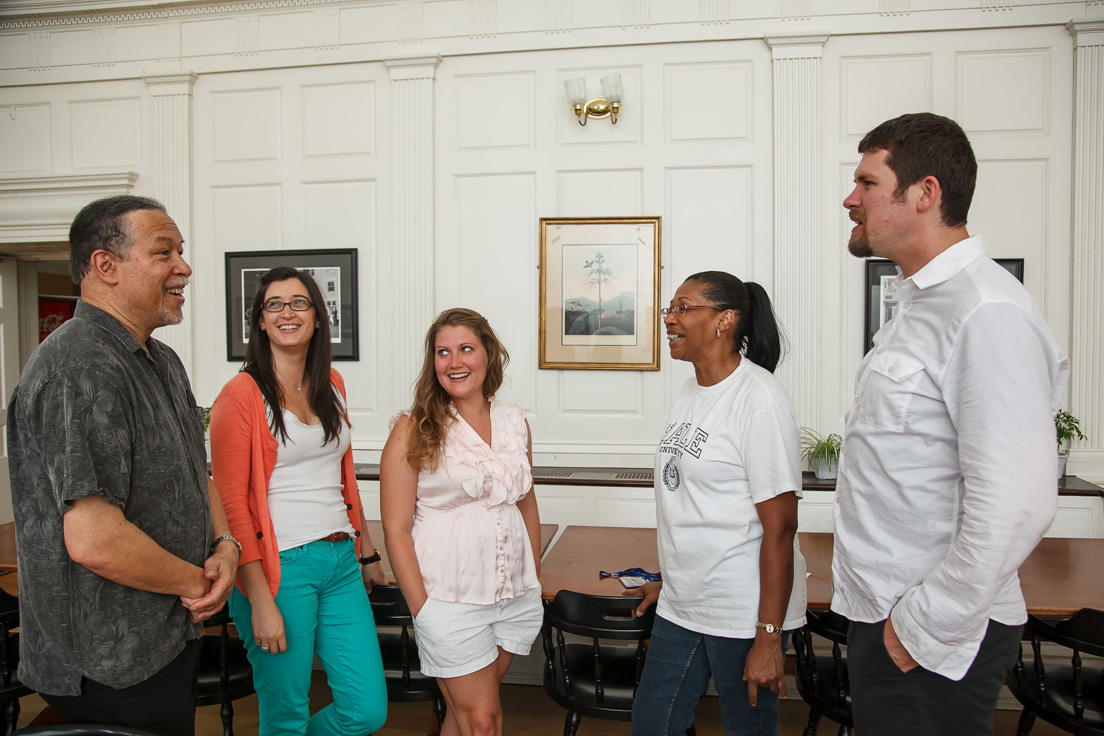 Philadelphia Team at the Intensive Session, July 2012. (From left right: Alan Lee, Director, Teachers Institute of Philadelphia; and National Fellows Jessica Coldren, Tara Ann Carter, Deborah Smithey, and Sydney Coffin.)