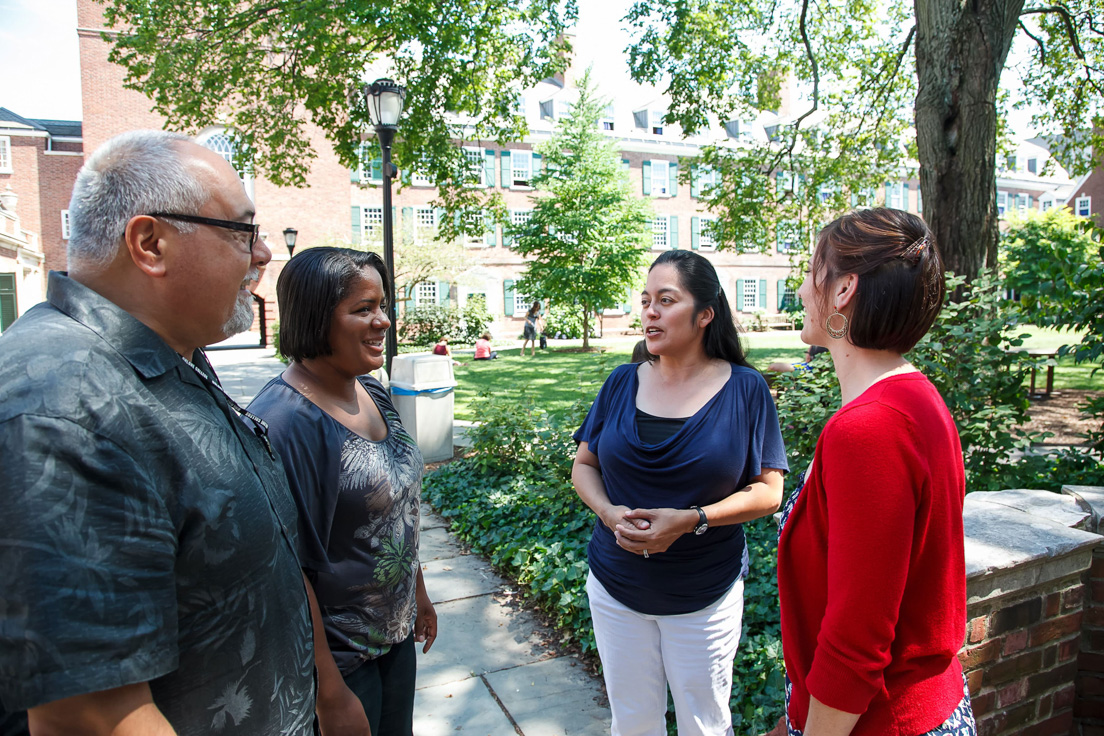 San Jos&#233; Team at the Intensive Session, July 2012. (From left to right: National Fellows Brian Barrientez, Elisha Burns, Harriet Garcia, and Natalia Baldwin.)