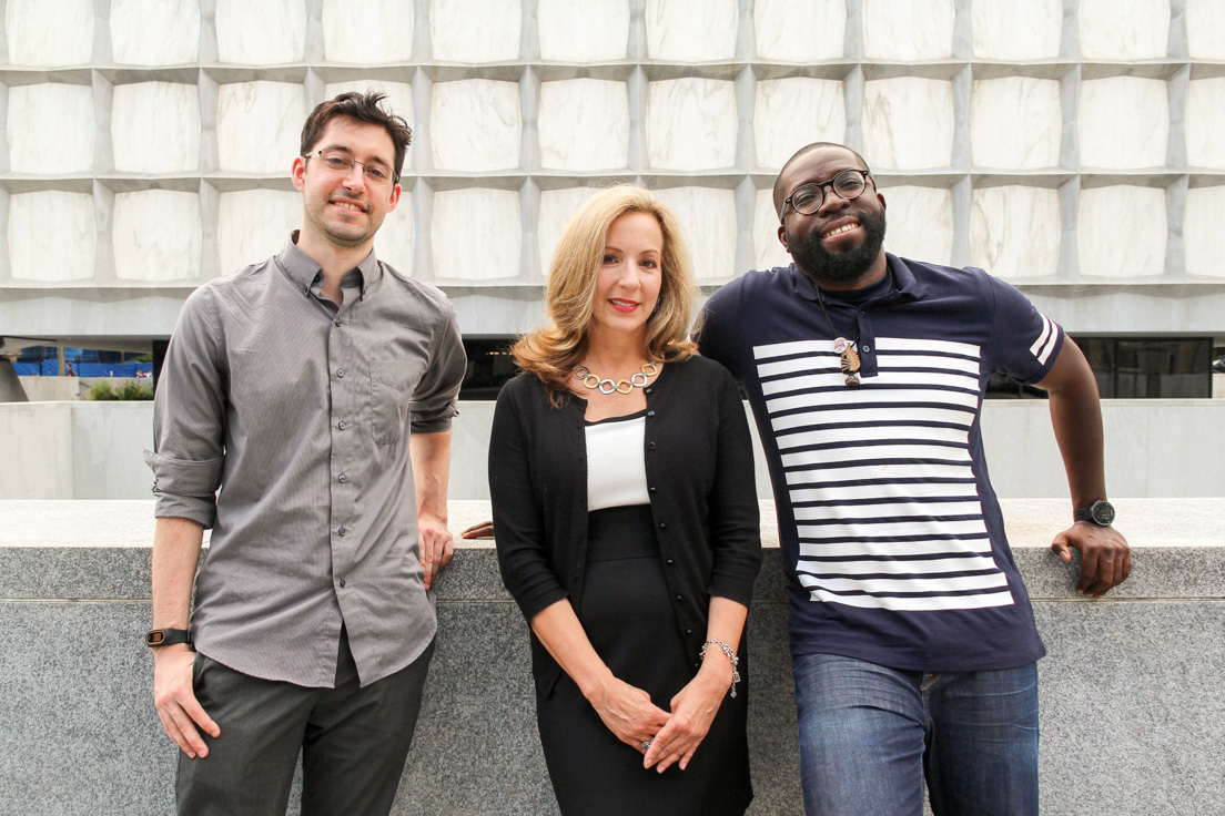 District of Columbia Team at the Intensive Session, July 2017. (From left to right: National Fellows Zachary Meyers, Donna Bonavia, and Kwame Adu-Wusu.)