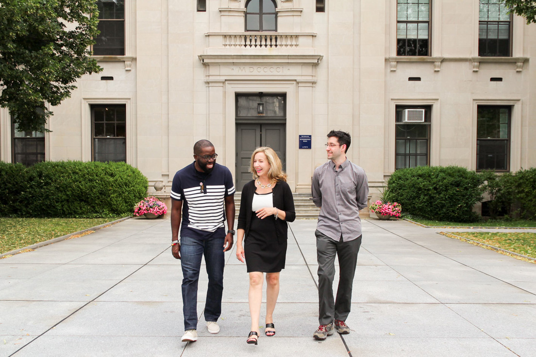 District of Columbia Team at the Intensive Session, July 2017. (From left to right: National Fellows Zachary Meyers, Donna Bonavia, and Kwame Adu-Wusu.)