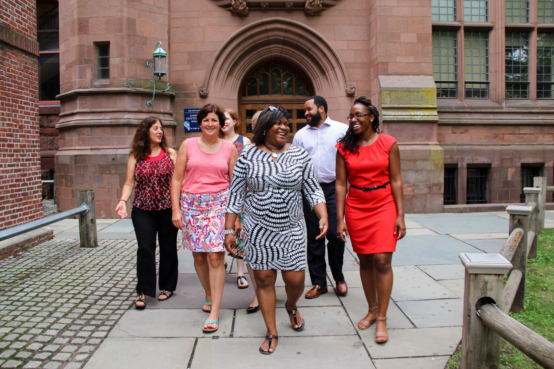 Richmond Team at the Intensive Session, July 2017. (From left to right: National Fellows Yolanda Bezares-Chavez, Valerie Schwarz, Tharish Harris, Irina Alekseeva, Shannon Foster-Williams, Gilbert Carter, Jr., and Stevara Clinton.)