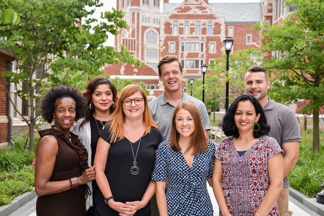 Chicago Team at the Intensive Session, July 2018. (From left to right: Sharon Ponder, Stephany Jimenez, Lea Stenson, Aaron Bingea, Laura Gillihan, Nancy V. Ibarra, and Brandon Barr.)