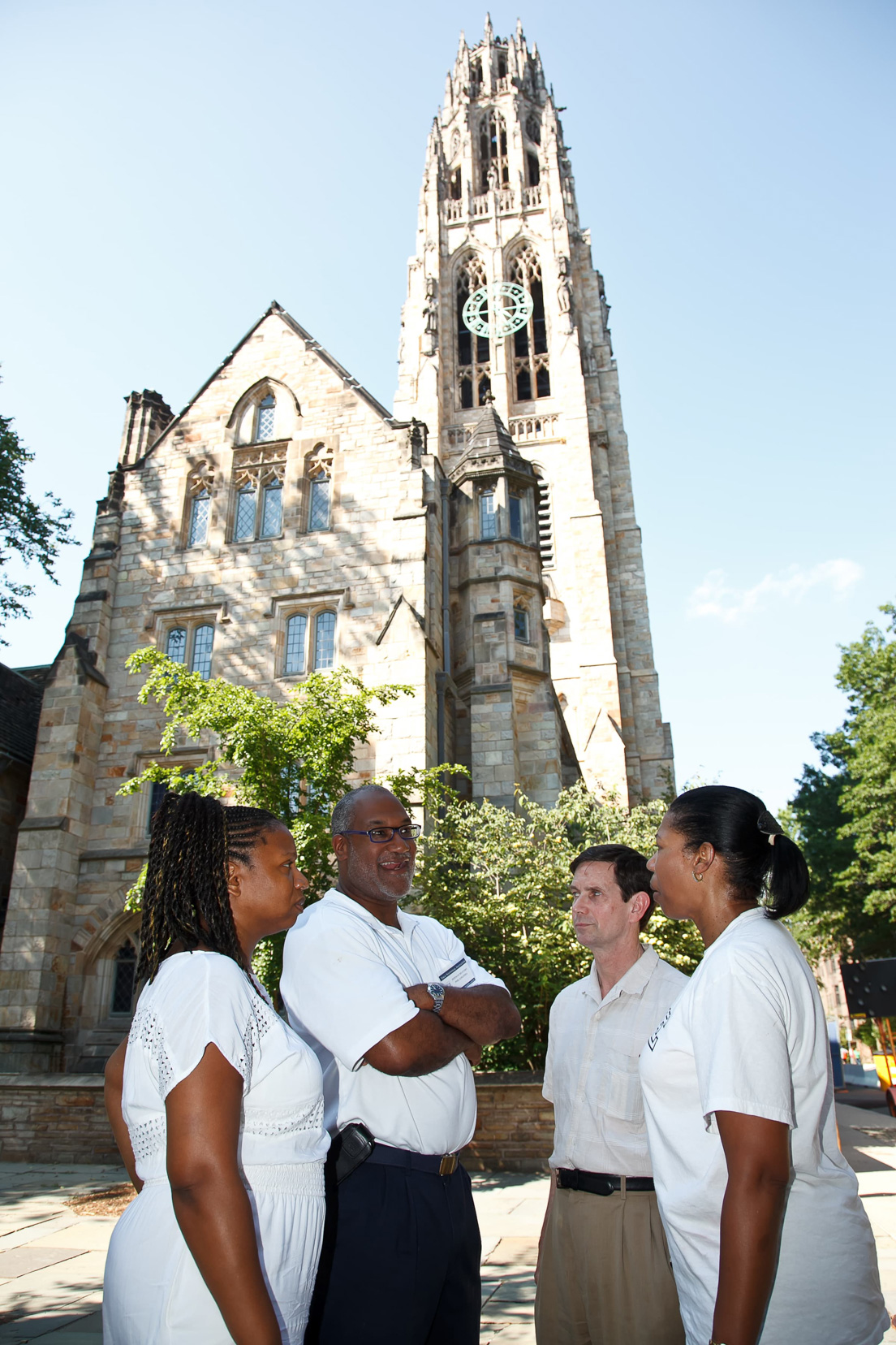 Philadelphia Team at the Intensive Session, July 2011. (Left to right:
National Fellow Stacia D. Parker; Herman Beavers, Associate
Professor of English, University of Pennsylvania; Rogers M. Smith,
Professor of Political Science, University of Pennsylvania; and
National Fellow Deborah Smithey.)