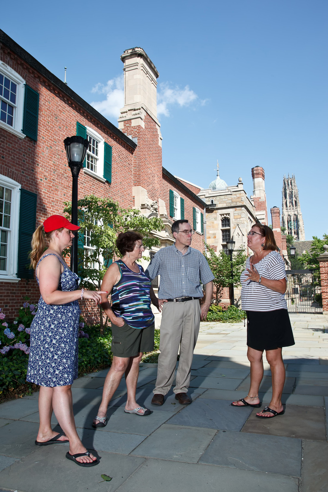 Pittsburgh Team at the Intensive Session, July 2011. (Left to
right: National Fellows Sonia Henze and Sally J. Martin; David
H. Waldeck, Professor of Chemistry, University of Pittsburgh;
and National Fellow Karen C. Kennedy.)