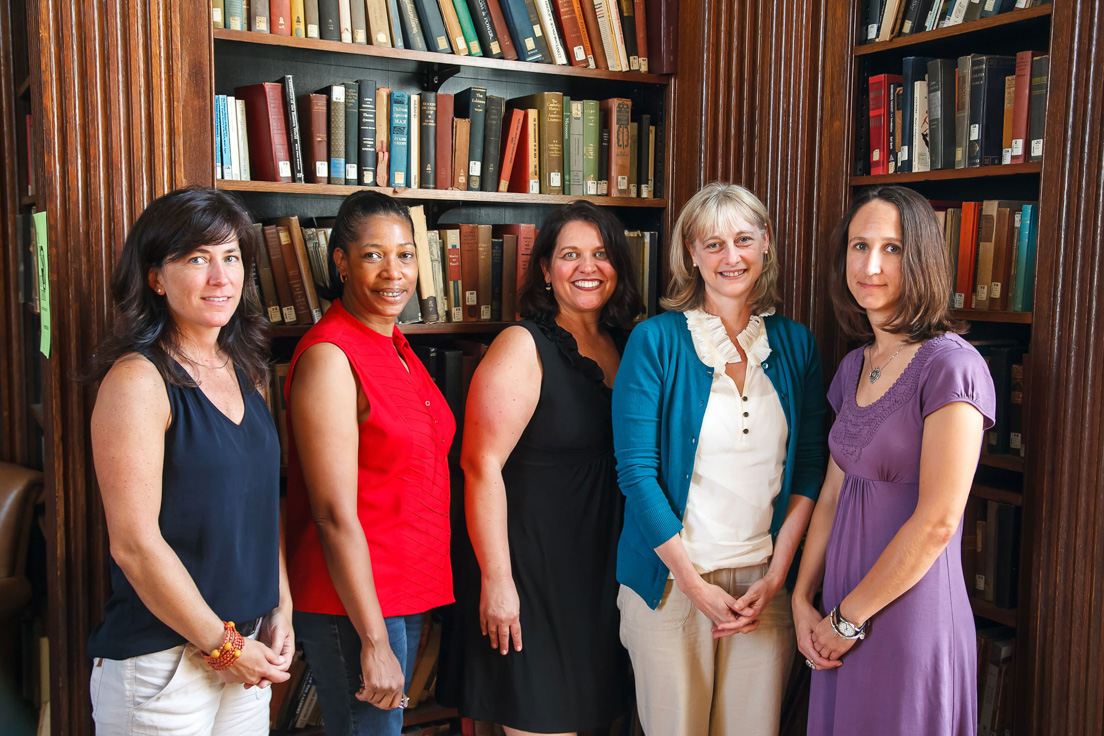 National Steering Committee at the Intensive Session, July 2012. (From left to right: National Fellows Elizabeth Lasure, Charlotte; Deborah Smithey, Philadelphia; Barbara Prillaman, New Castle County, Delaware; Carol Boynton, New Haven; and Kristen Kurzawski, Pittsburgh.)
