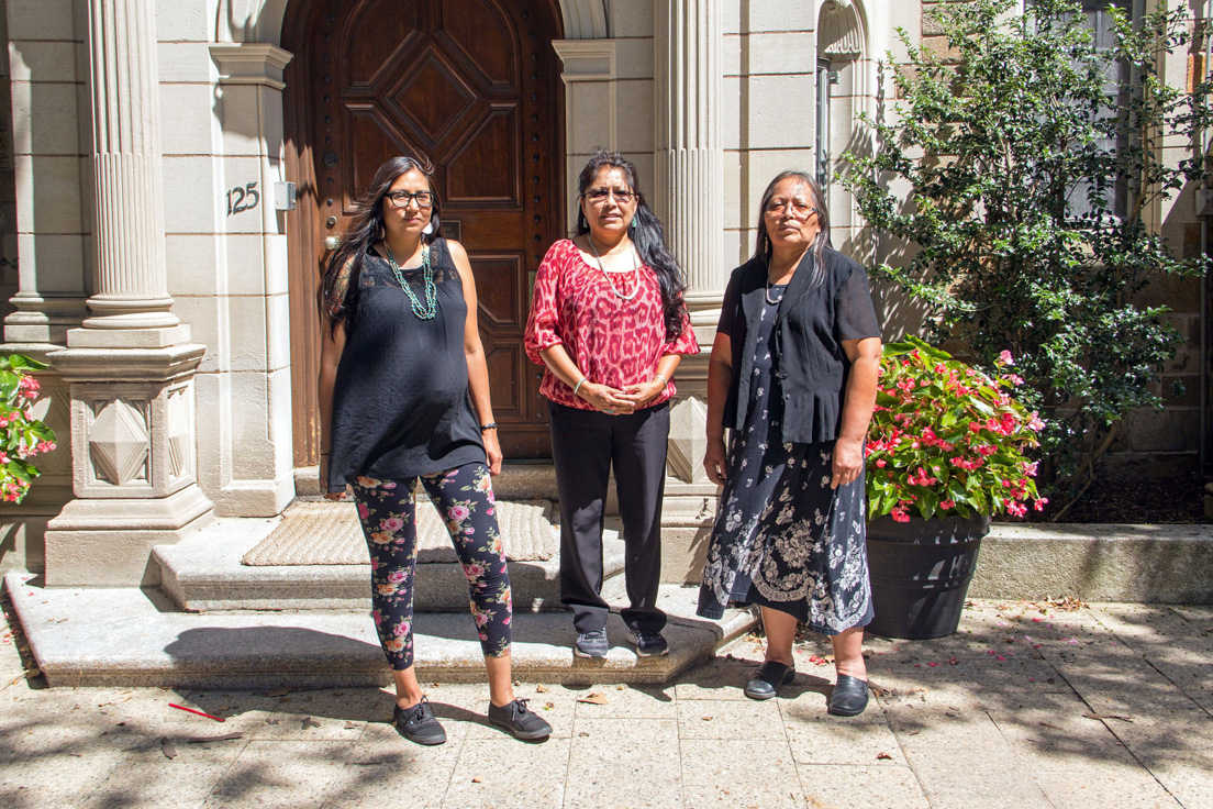 Diné Nation Team at the Organizational Session, April 2016. (From left to right: Tiffany Tracy, Shirley Paulson and Jolene R. Smith.)