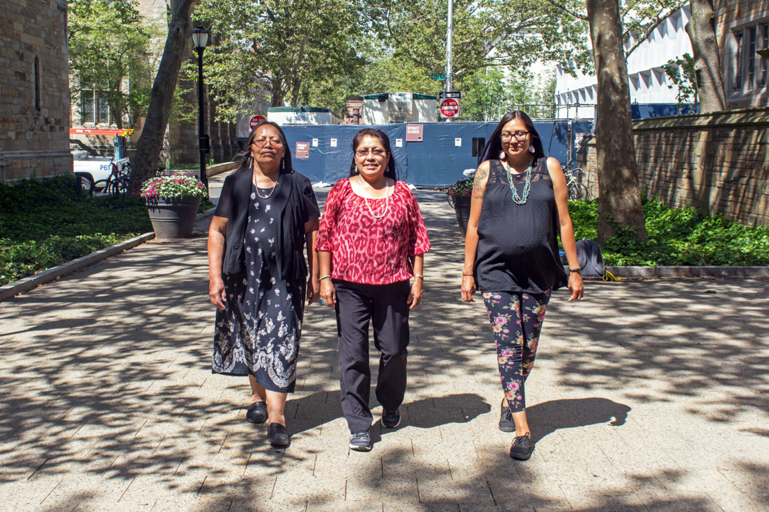 Diné Nation Team at the Organizational Session, April 2016. (From left to right: Jolene R. Smith, Shirley Paulson and Tiffany Tracy.)