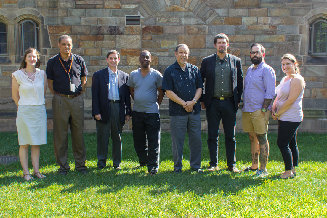 Philadelphia Team at the Intensive Session, July 2016. (From left to right: Kathleen Radebaugh, Larry Gladney, Rogers M. Smith, Cristobal Carambo, Alan J. Lee, Sydney H. Coffin, Klint Kanopka, and Tara Ann Carter.)