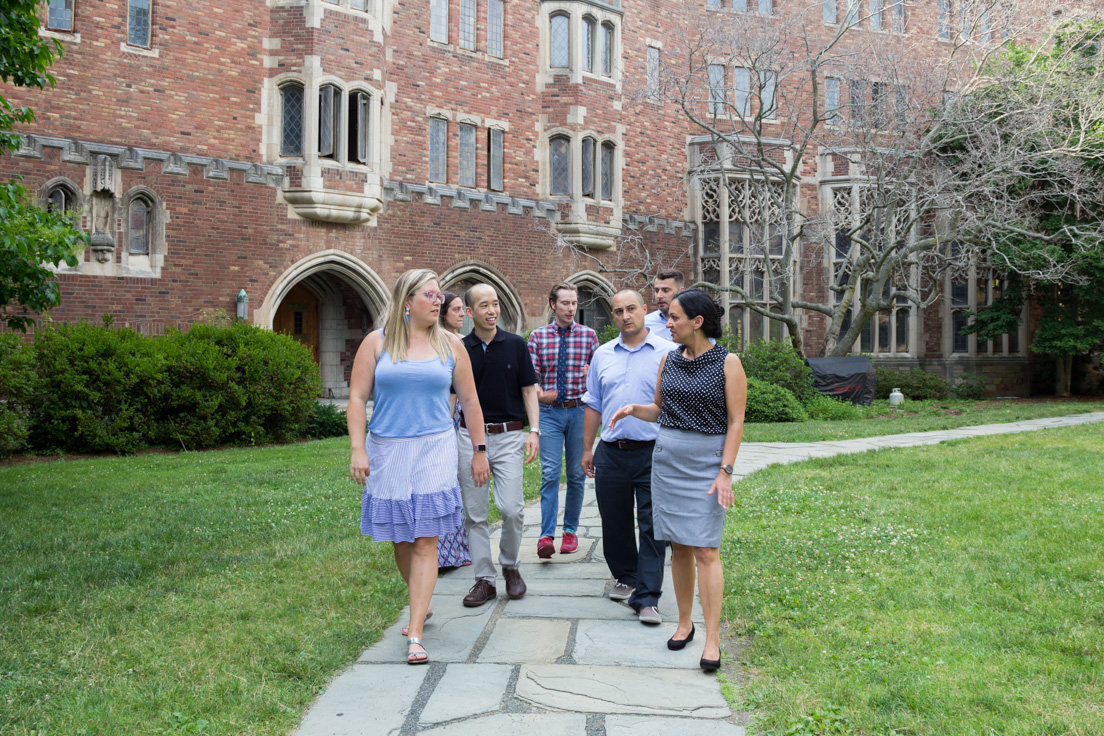 Chicago Team at the Intensive Session, July 2017. (From left to right: National Fellows Alexa Ray Freshour, Meghan Senjanin, Chris Moy, Jeffrey Rossiter, Matthew D’Agostino, Brandon Barr, and Nancy Ibarra.)