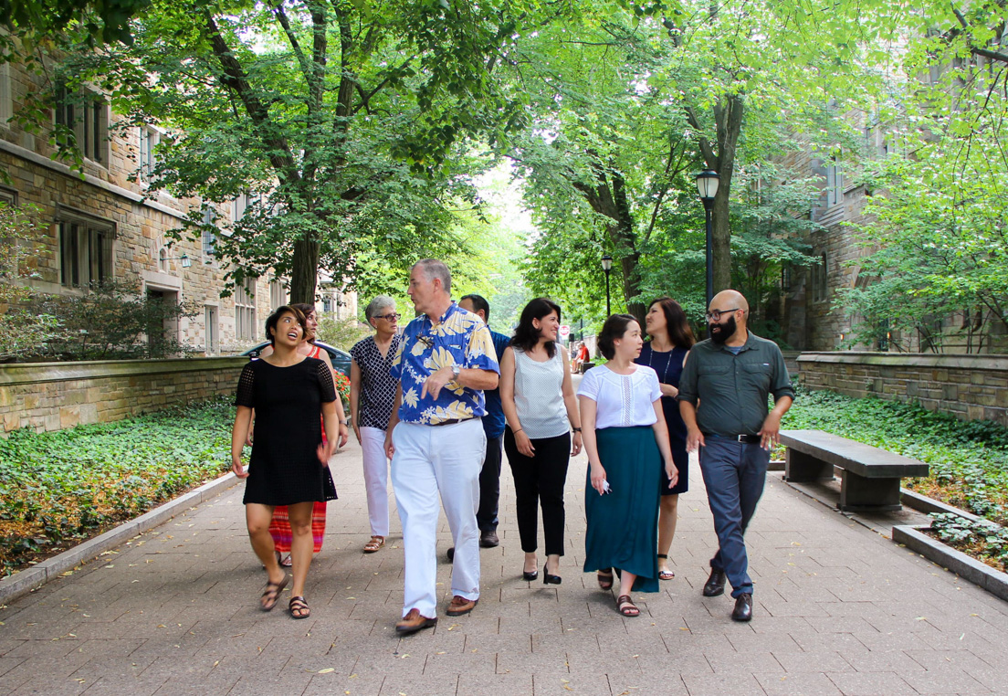 San José Team at the Intensive Session, July 2017. (From left to right: National Fellows Rachelle Soroten, Jennifer Vermillion, Patricia Moncrief, Michael McClellan, Lawrence Yee, Amandeep Khosa, Thanh-Nhu Tran, and Eun Jung Kim.)