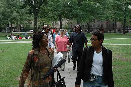 The Intensive Session, July 2005. (Left to right: Front: National Fellows Mary J. Jefferson and Monica Jones Jackson, Houston. Back: Keysiah M. Middleton, Philadelphia; Janet Ruth Purvis, Houston; and Marty Cummings, Atlanta.)