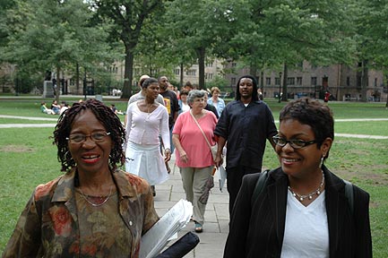 The Intensive Session, July 2005. (Left to right: Front: National Fellows Mary J. Jefferson and Monica Jones Jackson, Houston. Back: Keysiah M. Middleton, Philadelphia; Janet Ruth Purvis, Houston; and Marty Cummings, Atlanta.)