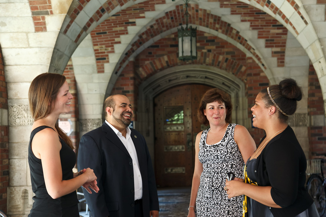 Richmond Team at the Intensive Session, July 2011. (Left to right:
National Fellows Sarah H. Kiesler, Rajendra K. Jaini, Valerie J.
Schwarz, and Joy Beatty.)