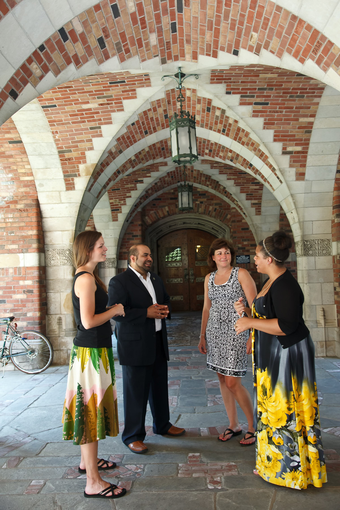 Richmond Team at the Intensive Session, July 2011. (Left to right:
National Fellows Sarah H. Kiesler, Rajendra K. Jaini, Valerie J.
Schwarz, and Joy Beatty.)