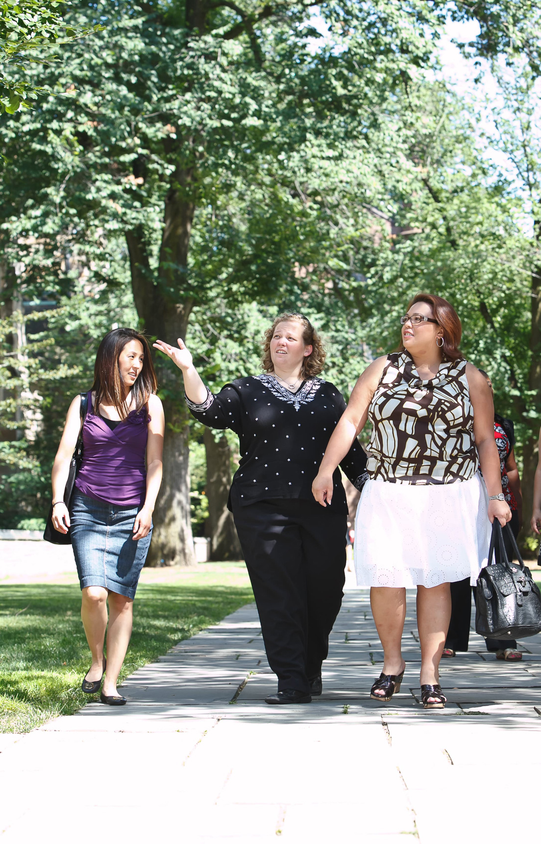 National Fellows at the Intensive Session, July 2011. (Left to right:
Lori Hiura, San Jos?; Amanda J. Hatcher, DeKalb County; and
Vanessa Vitug, San Jos?.)