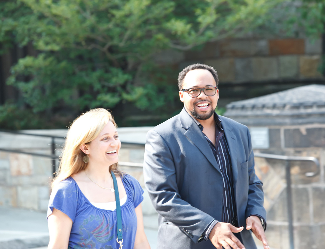 National Fellows at the Intensive Session, July 2011. (Left to right:
Aimee MacSween, San Jos? and Troy Holiday, Philadelphia.)