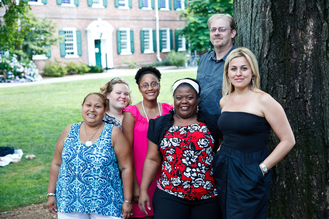 DeKalb County Team at the Intensive Session, July 2011. (Left to
right: National Fellows Arlene Burns-Moguel, Amanda J. Hatcher,
Deanna Boyd, Denise D. Hall, Stephen J. Griffith, and Patrizia Mauti.)