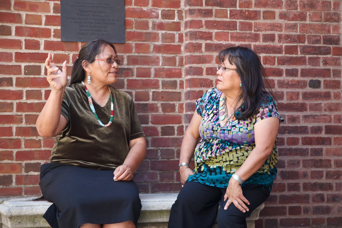 Din? Nation Team at the Intensive Session, July 2011. (Left to
right: National Fellows Jolene R. Smith and Marilyn J. Dempsey.)