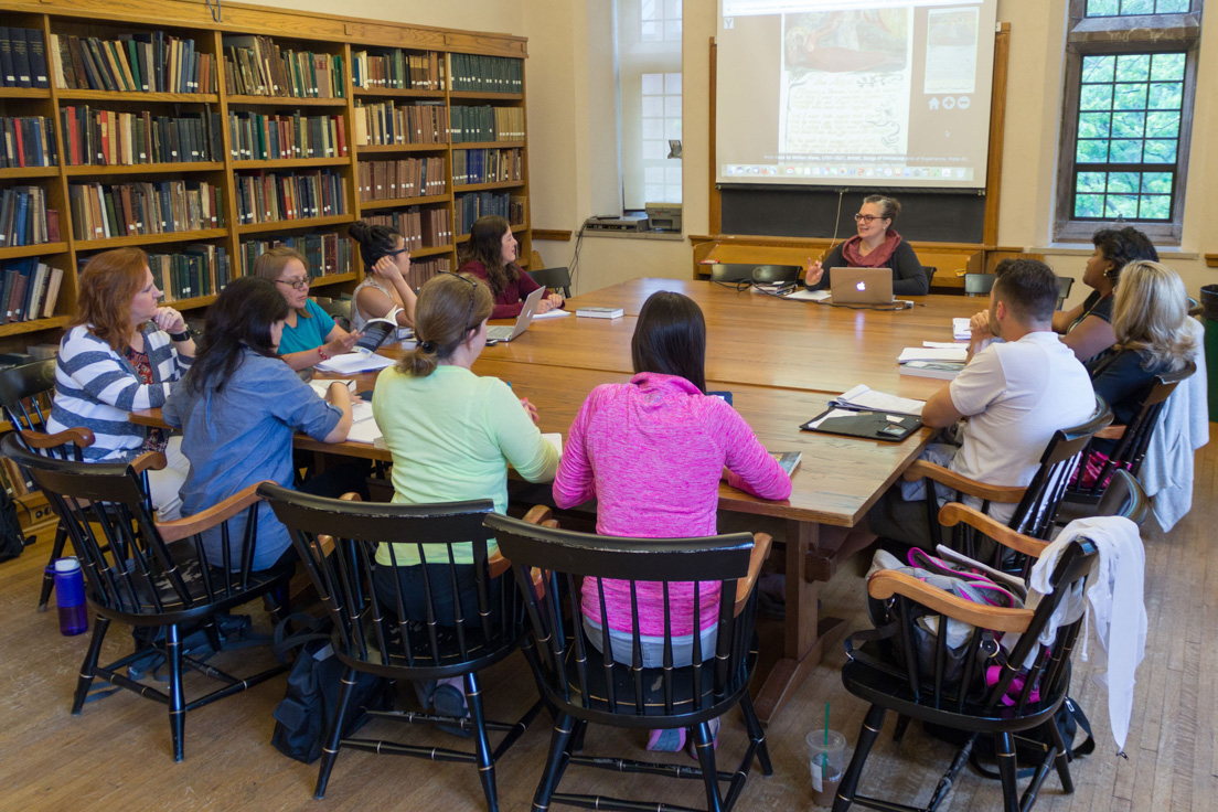 The national seminar on "The Illustrated Page: Medieval Manuscripts to New Media" led by Jessica Brantley, Professor of English at Yale University, July 2017.