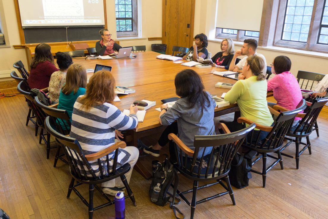 The national seminar on "The Illustrated Page: Medieval Manuscripts to New Media" led by Jessica Brantley, Professor of English at Yale University, July 2017.