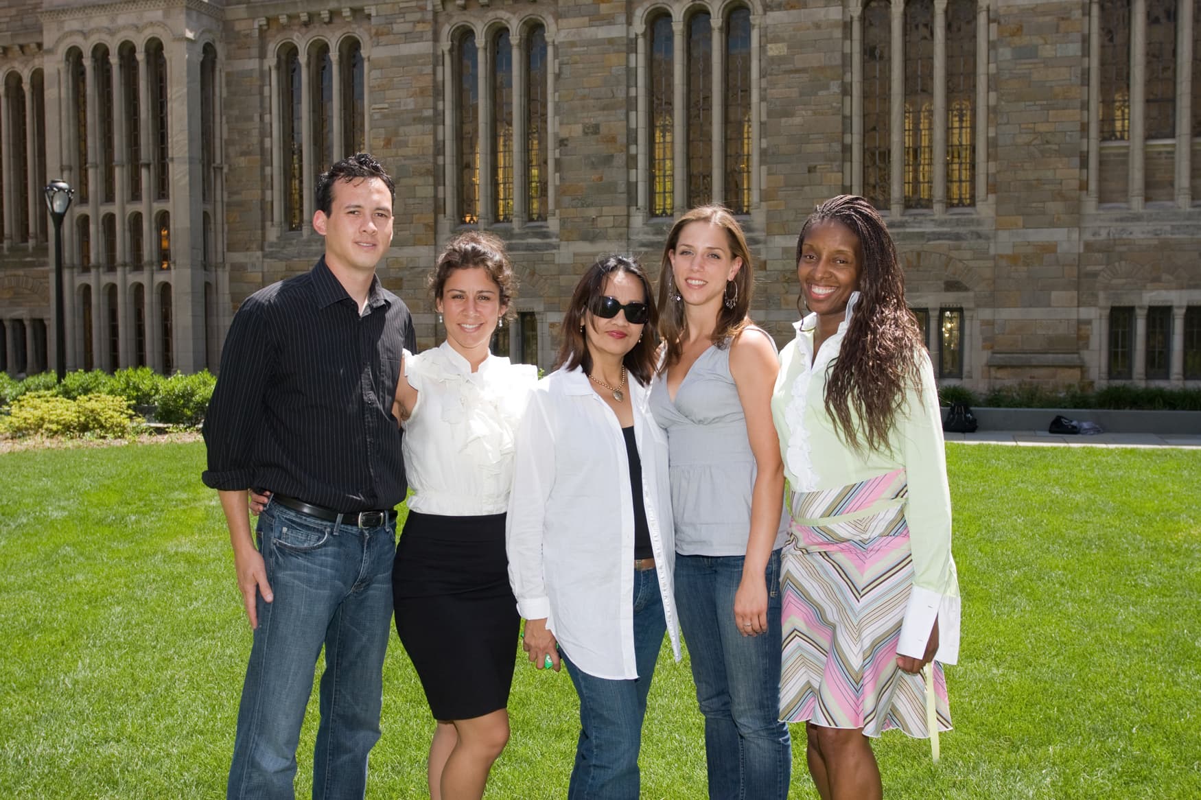 Chicago Team at the Intensive Session, July 2008. (Left to right: National Fellows Adam J. Kubey, Pamela Louise Ronson, Myrna Alvarez, Kristin Peterson, and Sharon Ponder.)