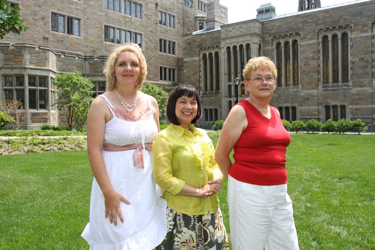 Houston Team at the Intensive Session, July 2008. (Left to right: National Fellows Karlene E. McGowen, Francisca Eunice Rebullida and Francisca Sorensen.)