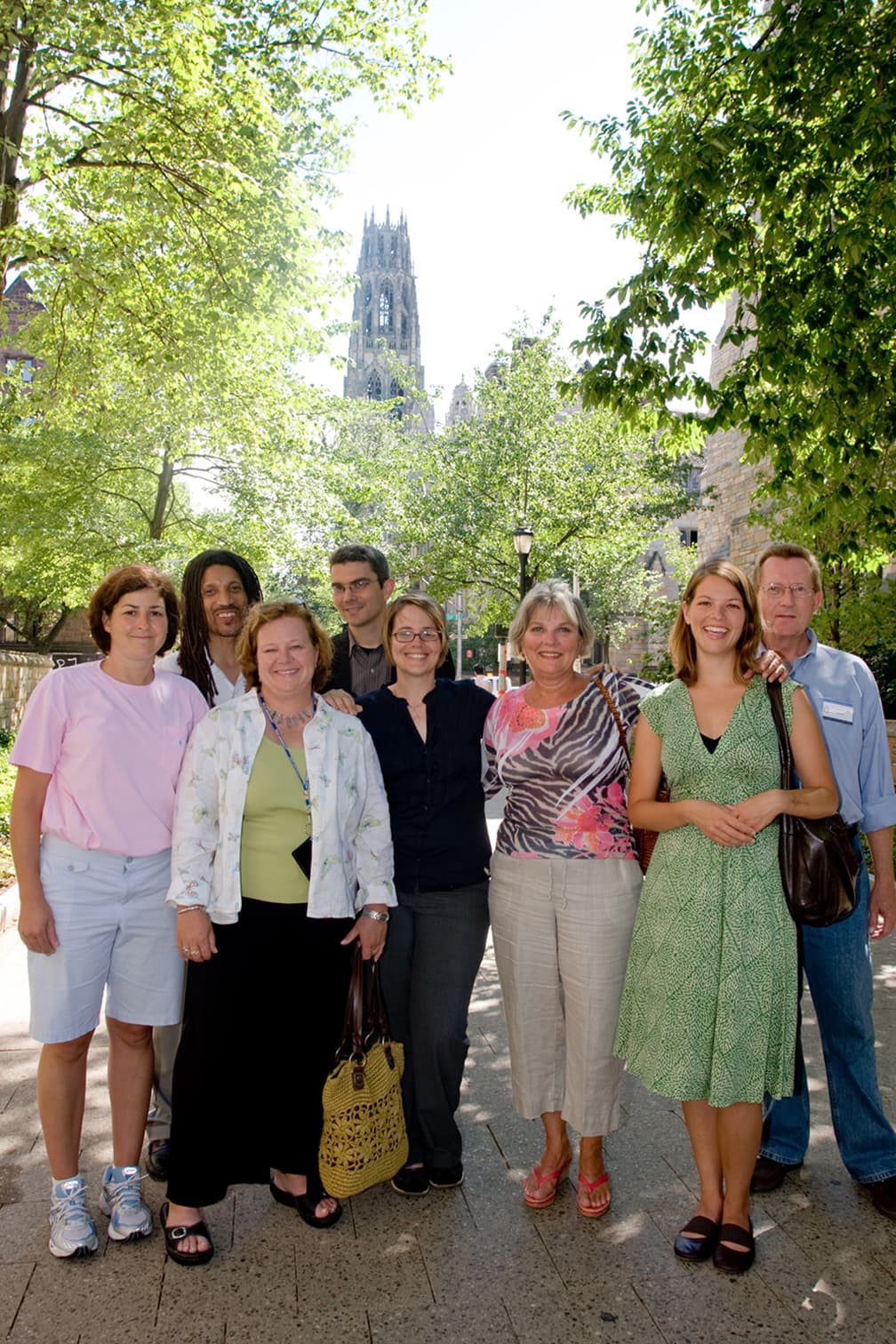 Richmond Team at the Intensive Session, July 2008. (Left to right: National Fellows Valerie Schwarz, Ram Bhagat, Kimberly Turner, Jesse Senechal, Emily Betts, Shelley Freedman-Bailey, and Sarah Hall Kiesler; and John T. Kneebone, Associate Professor of History, Virginia Commonwealth University.)