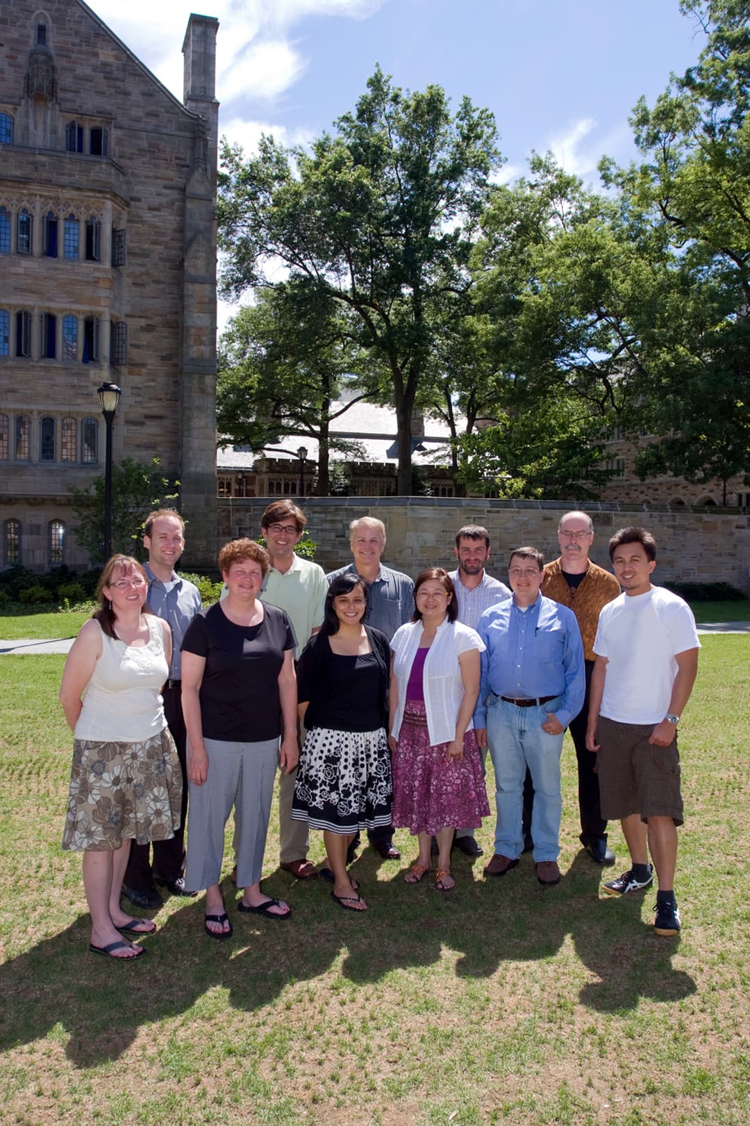 San Francisco Team at the Intensive Session, July 2008. (Left to right: National Fellow Sally Meneely; Corey Cook, Assistant Professor of Politics, University of San Francisco; National Fellow Lisa Ernst; Matthew Luskey, Assistant Professor of Liberal Studies, San Francisco State University; National Fellow Sarah Pooner; Bruce Robert Avery, Professor of English, San Francisco State University; National Fellow Elaine Yee Lun Tam; Thomas B?ttger, Assistant Professor of Physics, University of San Francisco; Jose Acacio de Barros, Assistant Professor of Liberal Studies, and Raymond Trautman, Professor of Chemistry, San Francisco State University; and National Fellow Artnelson Concordia.)