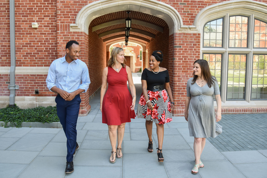 Pittsburgh Team at the Intensive Session, July 2018. (From left to right: Sean Means, Leigh Hall, Krystal Smith, and Jennifer Mazzocco.)