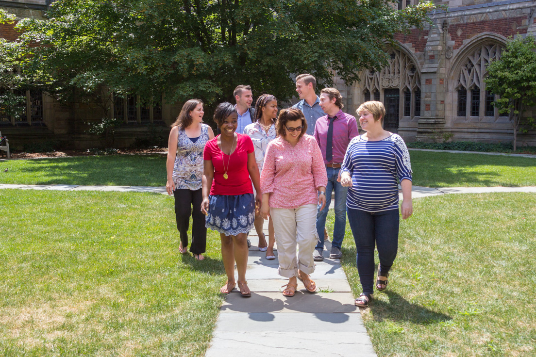 Chicago Team at the Intensive Session, July 2016. (From left to right: National Fellows Maureen Becker, Ashley Pate, Brandon Barr, Carla Jones, Mary C. Moreno, Aaron Bingea, Jeffrey Rossiter, and Amanda Snow.)