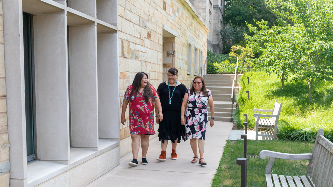 Navajo Nation Team at the Intensive Session, July 2022. (From left to right: National Fellows Elizabeth Isaac, Jennifer S. Tsosie, and Irene Jones.)