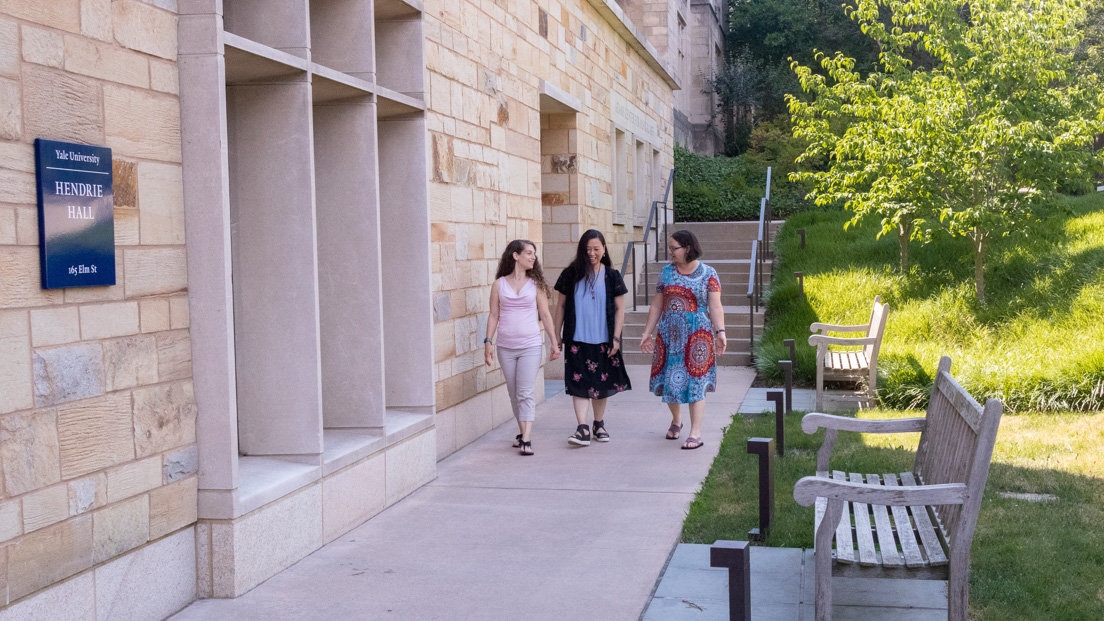 Philadelphia Team at the Intensive Session, July 2022. (From left to right: National Fellows Katherine Cohen Volin, Lisa Yuk Kuen Yau, and Katherine E. Steiner.)