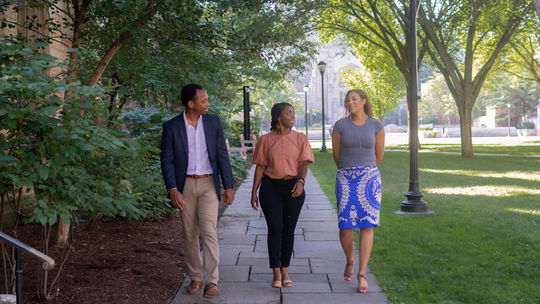 Pittsburgh Team at the Intensive Session, July 2022. (From left to right: National Fellows Sean Means, Shamira M. Underwood, and Lauren Freeman.)