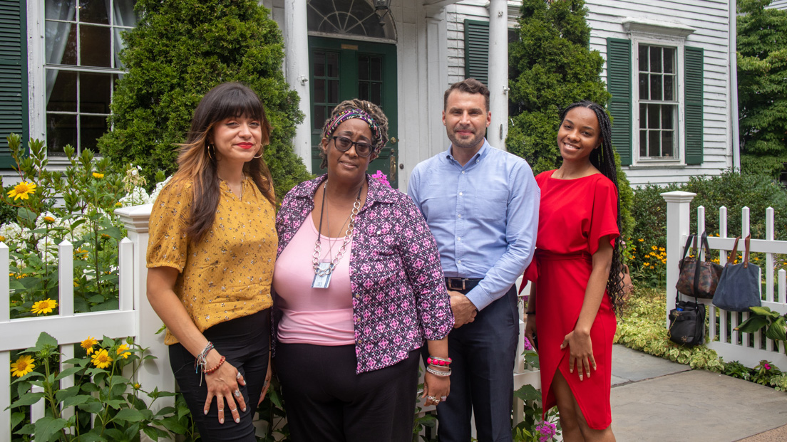 Chicago Team at the Intensive Session, July 2022. (From left to right: National Fellows Stephany Jimenez, Karen Y. Cameron, Brandon Barr, and Jaleyah D. Walker.)