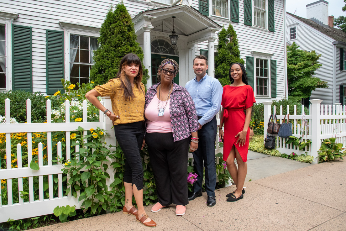 Chicago Team at the Intensive Session, July 2022. (From left to right: National Fellows Stephany Jimenez, Karen Y. Cameron, Brandon Barr, and Jaleyah D. Walker.)