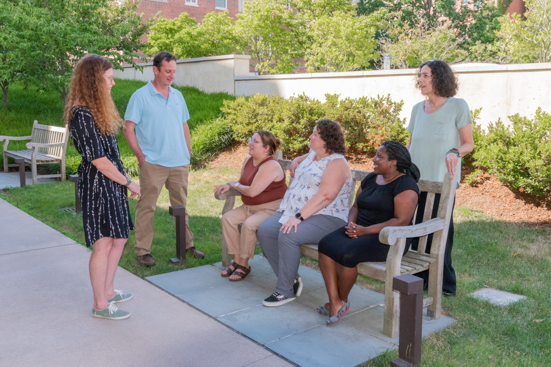 Tulsa Team at the Intensive Session, July 2022. (From left to right: National Fellows Tara Waugh, Robert L. Boughner, Cristina Mejia, Tina Berry, Akela Leach, and Cinde Berkowitz.)