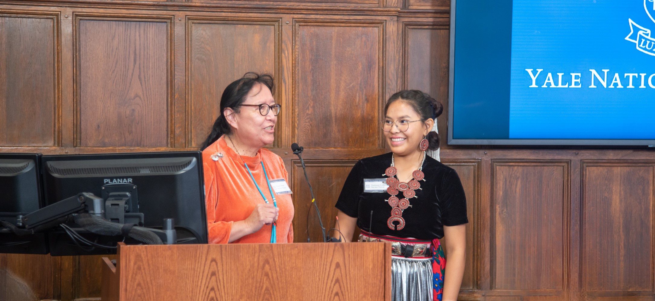 Cheryl Singer and Nashauni Laughter speaking at our Annual Conference at Yale University, November 3, 2023