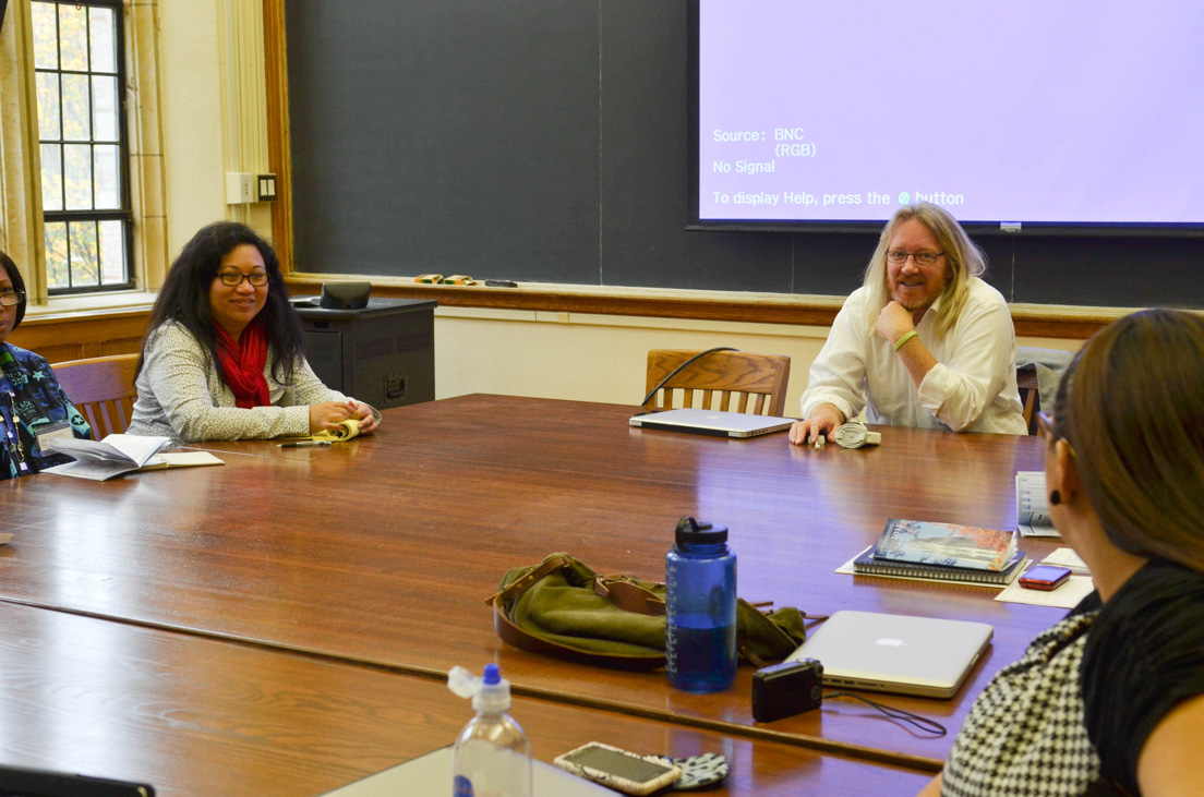 National Seminar Reunion on "How Drugs Work," October 2012. (From left to right: National Fellow Marlene Gutierrez, San Mateo County and seminar leader W. Mark Saltzman.)