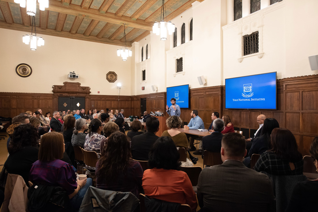 National Fellow Zachary Meyers presents at the Opening Session of the Annual Conference, October 2017.