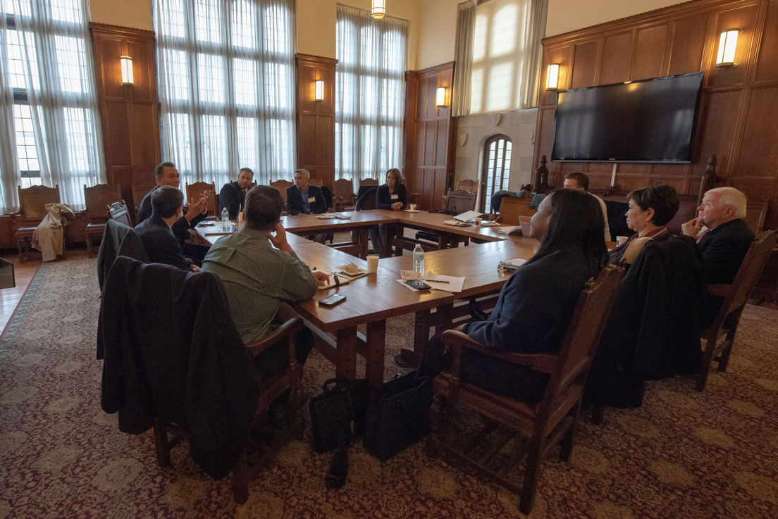 School Officials Caucus on ways that the Yale National Initiative and local Teachers Institutes can assist school districts by supporting and helping to retain teachers in the Humanities and in STEM fields, with the goal of a more equitable distribution of effective teachers in high-poverty, high-minority schools at the Annual Conference, October 2018.